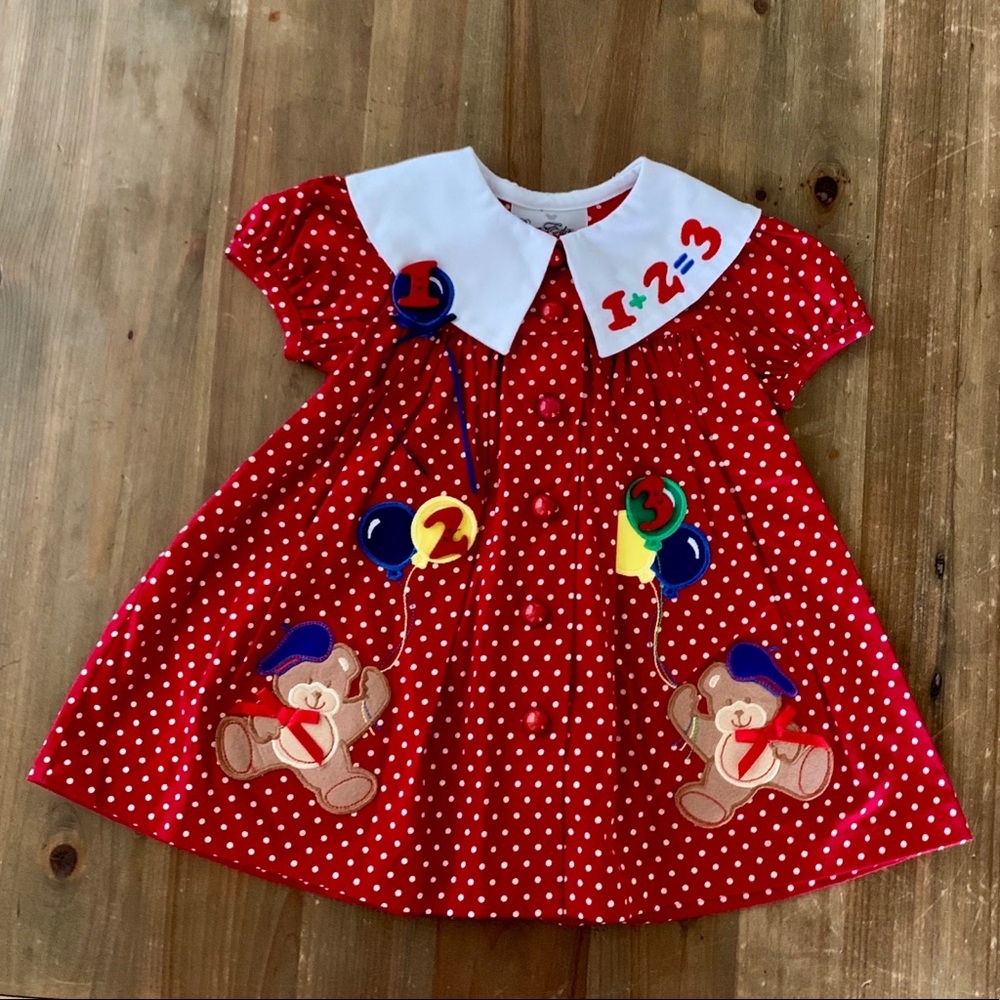 Girls vintage boutique style dress 12mos collar